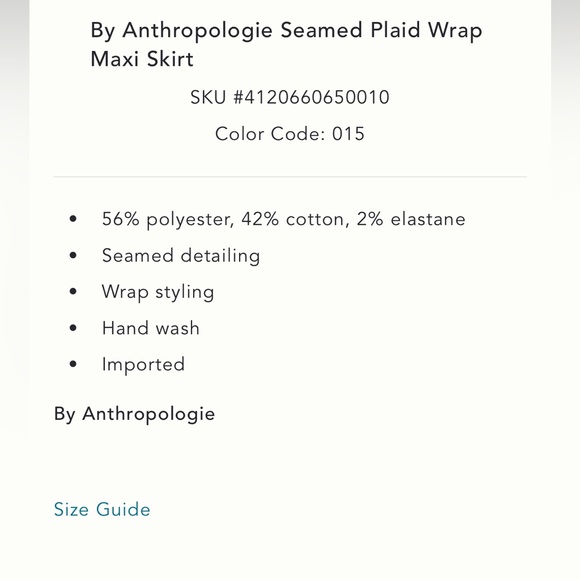 Anthropologie seamed plaid wrap maxi skirt - Picture 7 of 7